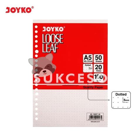 Jual Joyko Loose Leaf A Blank Grid Dotted Sheets Lembar