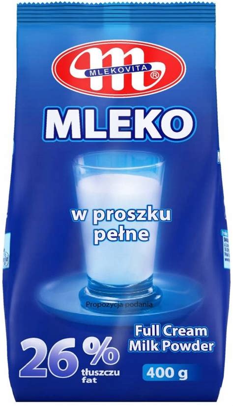 Mlekovita MLEKO W PROSZKU Pełne 26 400g BIAŁKO 12790609745 Allegro pl