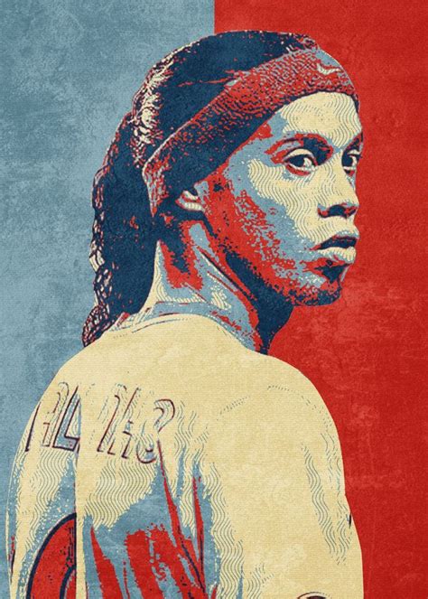 Ronaldinho Poster Picture Metal Print Paint By Izmo Scribbles