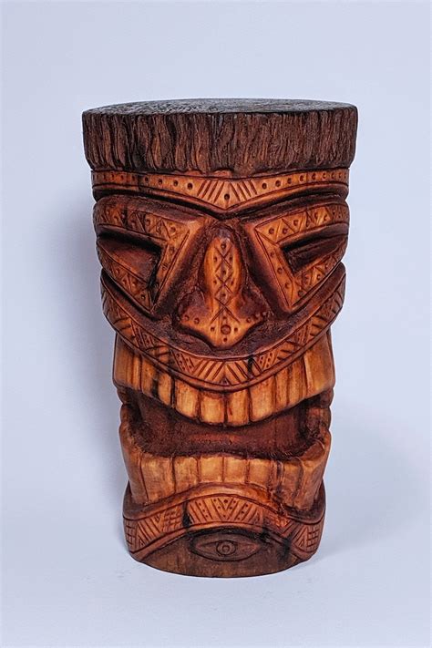 Tiki carving tiki décor tiki wood carving tiki totem tiki Etsy in