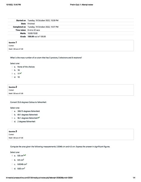 Chemistry For Engineers Prelim Quiz 1 BS Computer Engineering Studocu