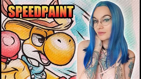 🖌️🎨 Speedpaint 🖌️🎨 🪃 Yoshi Canguro 🪃 Fanart Mario Kart Tour Dibujo