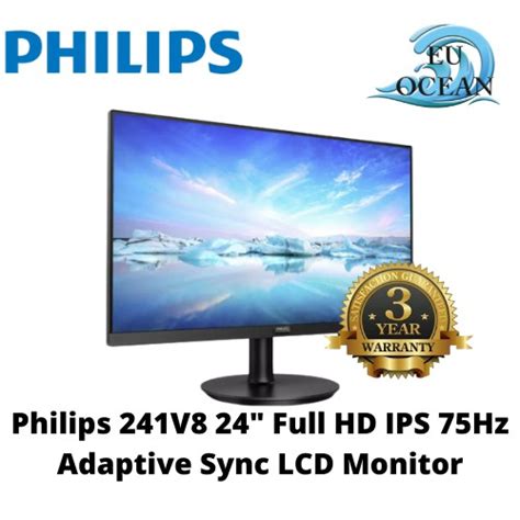 Philips 241V8 24 Full HD IPS 75Hz Adaptive Sync LCD Monitor Shopee