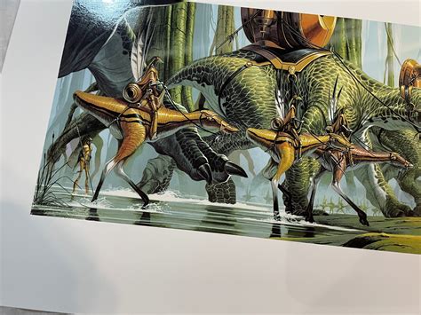 Phantom Menace Vintage Print Star Wars Rare 1999 Doug Chiang Lithographs Amazing Concept Art