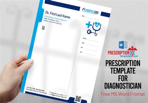 5 Free Prescription Pad Designs For Diagnosticians In Ms Word