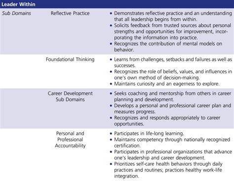 AONL Nurse Leader Competencies Core Competencies For Nurse Leadership