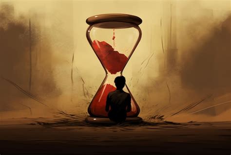 Premium Ai Image An Hourglass Sitting On A Red Color Background