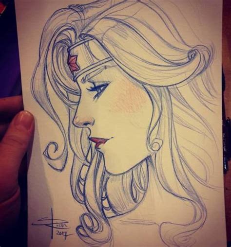 The Art Of Sabine Rich • Wonder Woman Sketch Trying Out Drawing