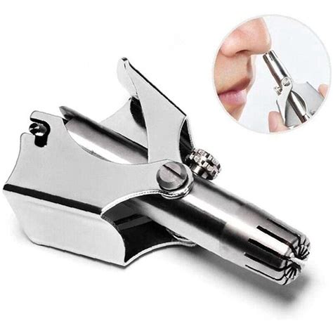 Nose Hair Trimmer Manual Stainless Steel Washable Hair Removal For Men 5671 Ebay