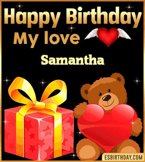 Happy Birthday Samantha  🎂 Images Animated Wishes【28 S】