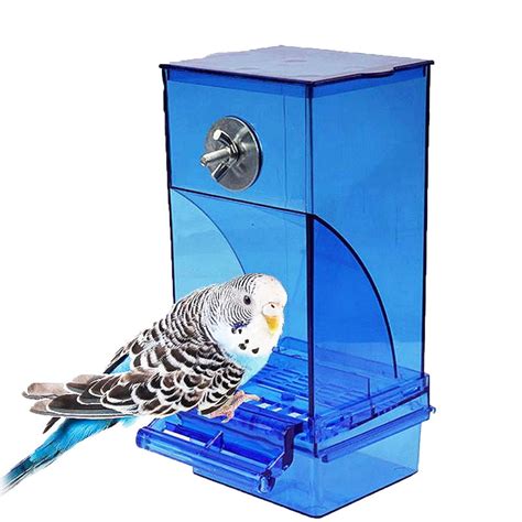 Hamiledyi No Mess Bird Feeders Automatic Parrot Feeder Drinker Acrylic