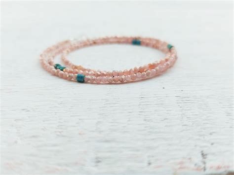 Peruvian Pink Opal And Turquoise Bracelet Marisa Becca