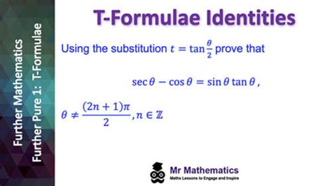 T Formulae Identities Mr Mathematics