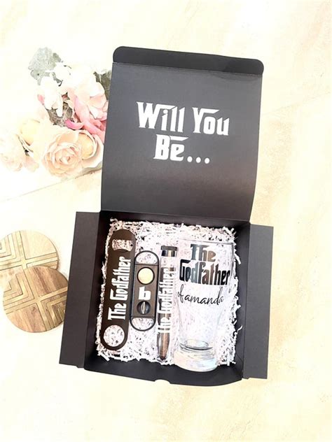 Cigar Baptism Gift Set Bautizo Padrino Proposal Custom Godfather