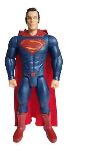 Boneco Superman Cm C Luz E Som Articulado Super Homem