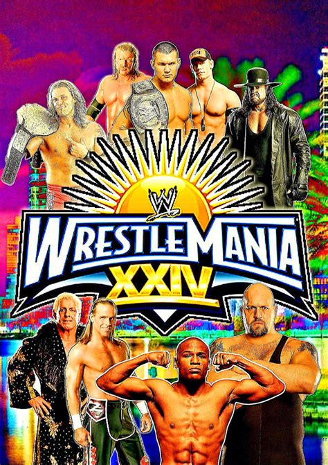 My Wwe Wrestlemania Xxiv 2008 Custom Ppv Poster By