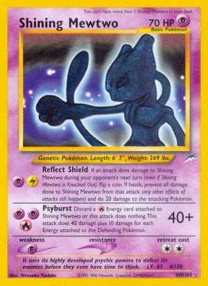 Shining Mewtwo 109 105 Wert Bild Künstler Seltenheit