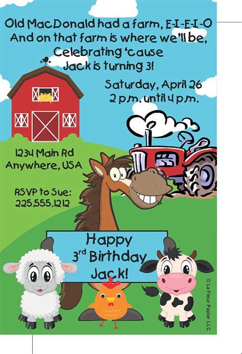 Items similar to Barnyard Petting Farm Themed Birthday Party ...