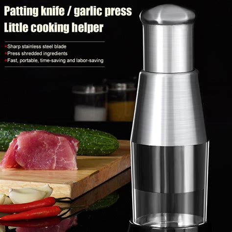 Pressed Garlic Chopper Stainless Steel Manual Garlic Masher Handheld