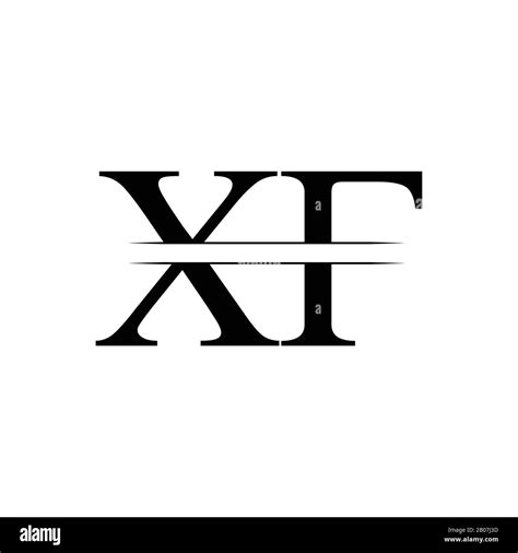 Creative Letter XF Logo Vector With black Colors. Abstract Linked ...