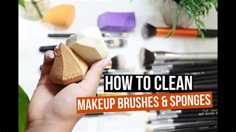 How To Clean Makeup Brushes And Makeup Sponges Youtube