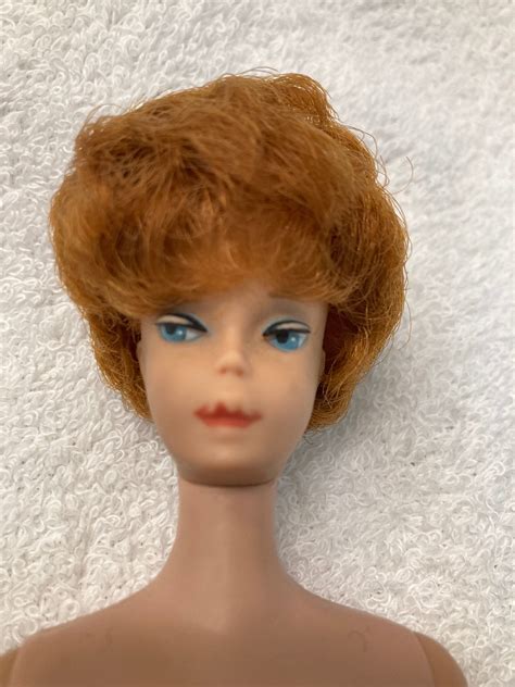 Vintage 1960s Ish Mattel Barbie Midge Doll Bubble Cut Red