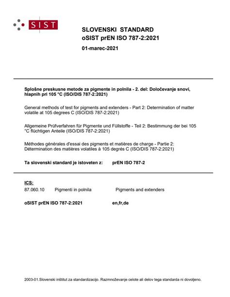 En Iso General Methods Of Test For Pigments And Extenders