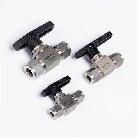 Stainless Steel Mini Angle Ball Valve Instrument Od Compression