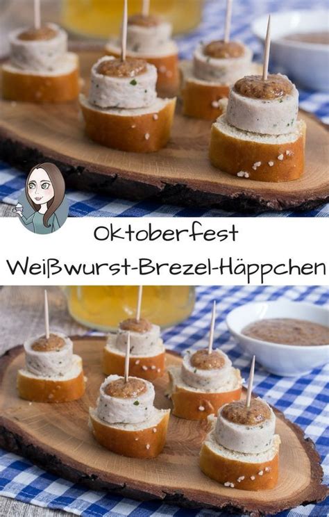 Wei Wurst Brezel H Ppchen Mit S Em Senf Fingerfood Bayrisch