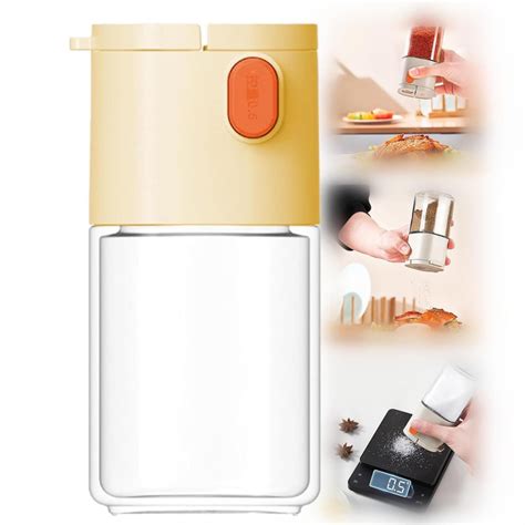 Salt And Pepper Shakers Precise Quantitative Push Type 2024 New Multifunctional Salt Control