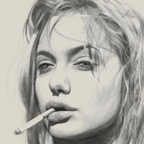 Woman Smoking Sketch At Explore Collection Of