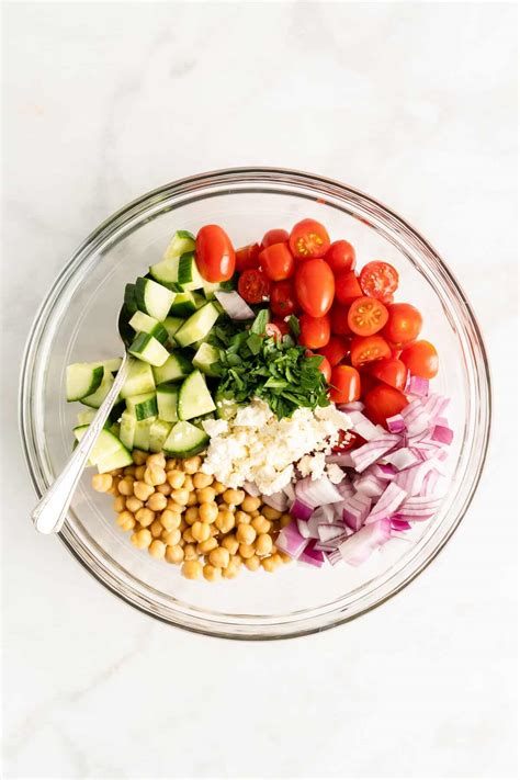 Mediterranean Chickpea Salad Jessica In The Kitchen