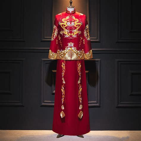 New Chinese Traditional Wedding Dress Men S Chinese Wedding Groom