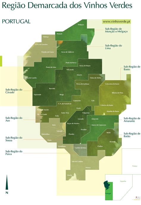 Revista Eno Estilo Mapa Do Vinho Regi O Demarcada Dos Vinhos Verdes