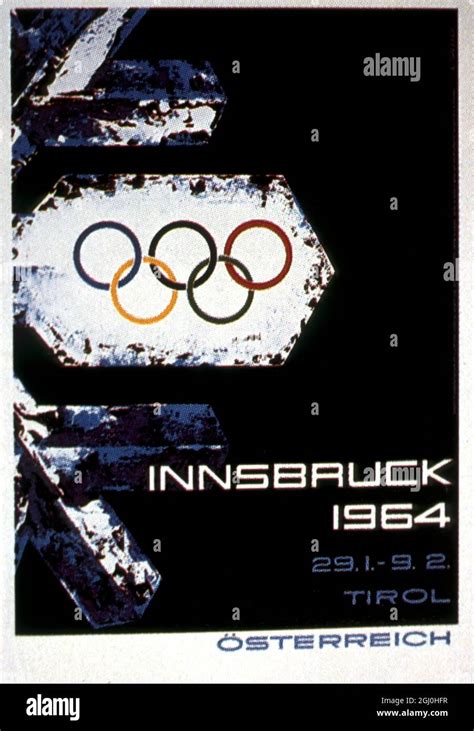 1964 Winter Olympics Innsbruck Austria Poster Stock Photo Alamy
