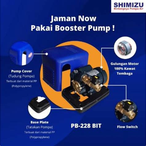 Jual Booster Pump Shimizu PB 228 BIT Automatic Flow Switch Pompa