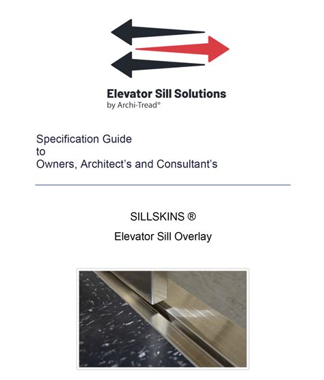 Specifications Elevator Sill Solutions By Archi Tread