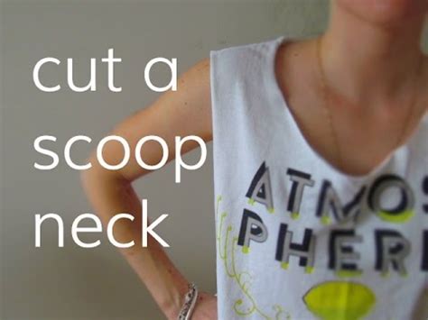 How To Cut Neckline Of T Shirt Cut A Scoop Neck On Tshirt Cutting