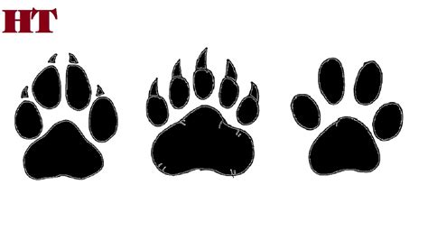 How to draw a paw print step by step easy