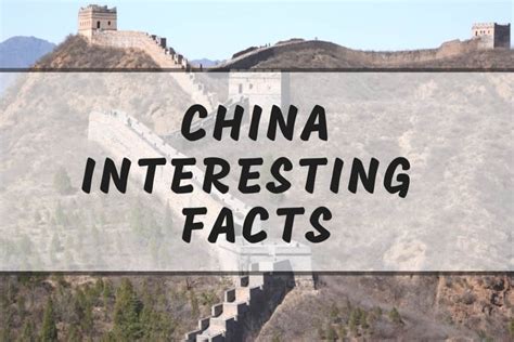 Interesting China Facts 20 Fun Facts You Didn T Know About