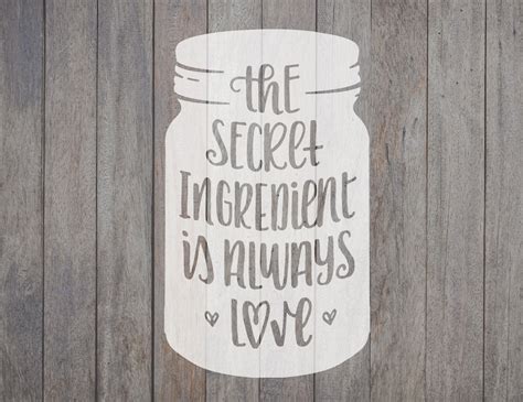 Hand Lettered Mason Jar Quote Secret Ingredient Cricut File Etsy