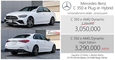 ราคาอย่างเป็นทางการ Mercedes Benz C 350 E Night Edition W206 3290000 บาท กล้องรอบคัน 360