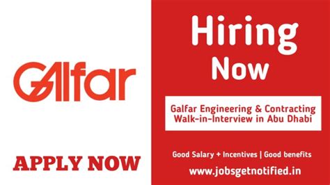 Galfar Engineering Contracting Walk In Interview In Abu Dhabi