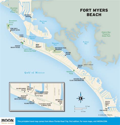 Fort Myers Beach Map Location Beach Map