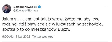 Bartosz Kownacki Ycz Awrowowi Eby Jego Rodzin Spotka O To Co