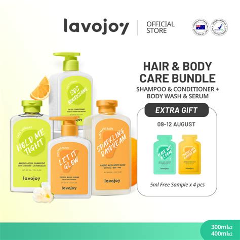 LVJ Lavojoy Shampoo And Conditioner Body Wash And Body Serum 4 In 1