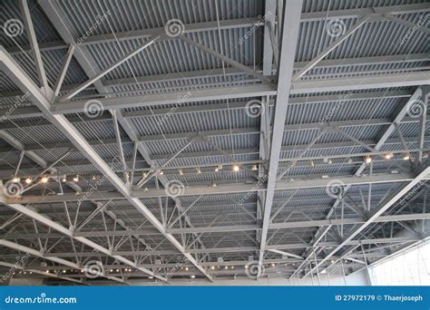 Steel Ceiling Structure Stock Image Image Of Metallic 27972179