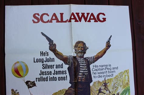 Original 1973 Movie Poster Scalawag Starring Kirk Douglas