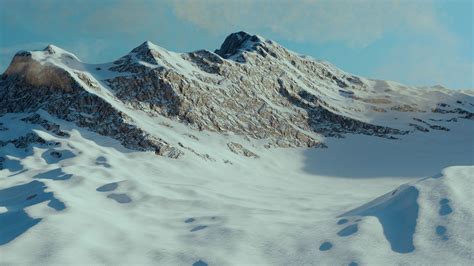 Montaña de nieve Modelo 3D 19 obj Free3D