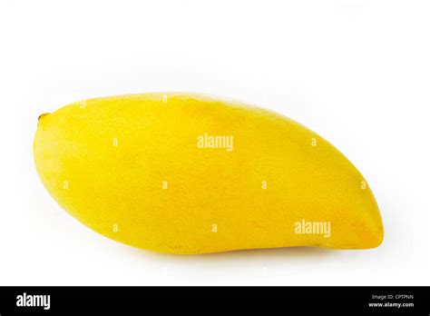 Ripe Mango On White Background Stock Photo Alamy